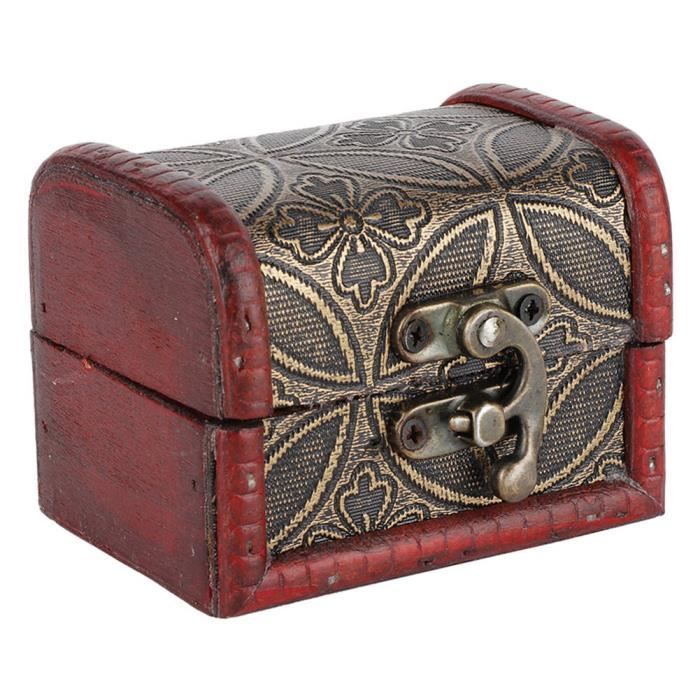 Coffret à Bijoux Vintage En Bois Et Cuir PU – Boîte à Trésor Rétro Jaune Pour Rangement Bracelet & Collier – Parfaite Pour Mariage