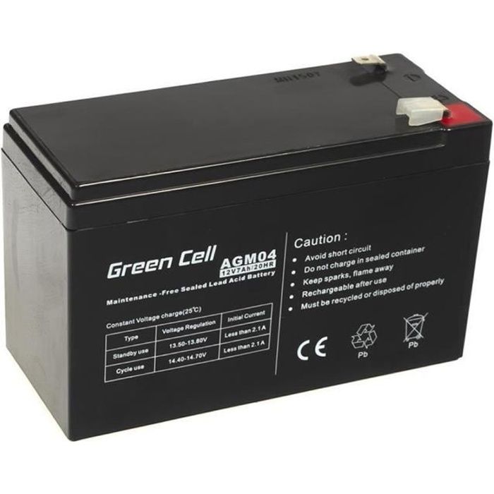 Batterie dalimentation AGM VRLA Green Cell 12V 7Ah - Batterie