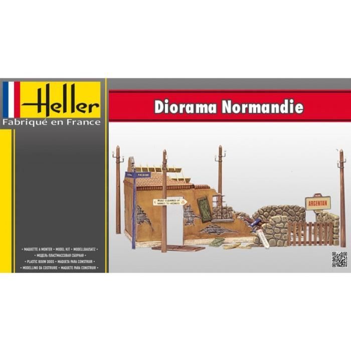 Maquette monuments - HELLER - Diorama ruines Normandie - 59 pièces - échelle 1/35