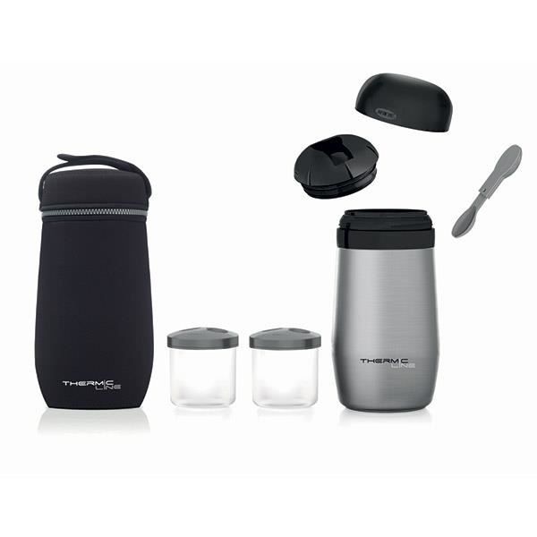 Thermo Biberon Inox 1 Litre Avec 2 Compartiments Cdiscount Puericulture Eveil Bebe