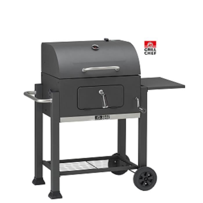 Barbecue à charbon - LANDMANN - Grille en acier émaillé - Surface de cuisson : 42 x 56 cm - Noir