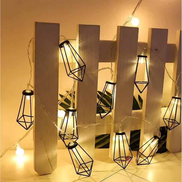 Guirlande Lumineuse LED USB Rechargeable - 2m, 20 LEDs, Fil De Cuivre (Style Lucioles)