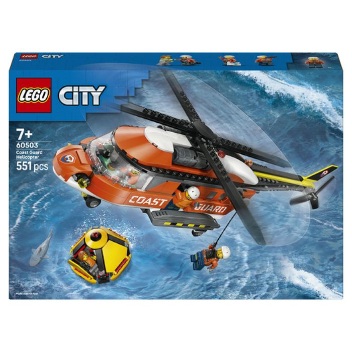 LEGO City 60503 L’Hélicoptère des Garde-Côtes - Jeu de Construction 7 ans - Idée de Cadeau