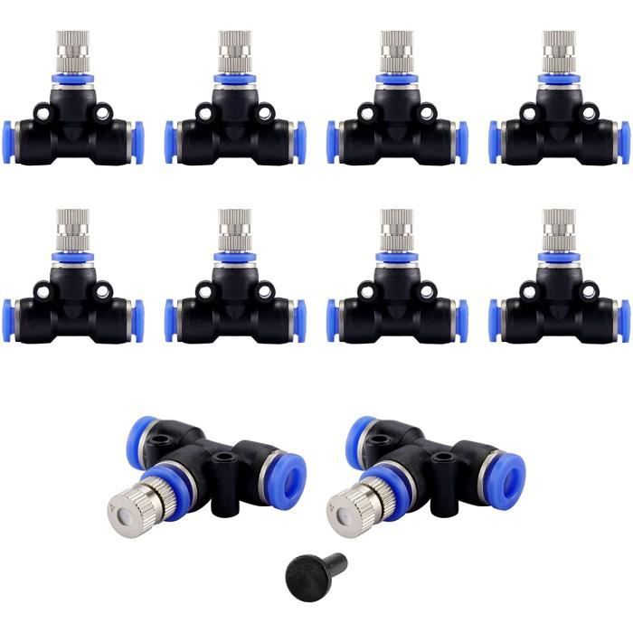 Lot De 10 Buses De Brumisation 6 Mm Connexion Rapide – Pour Arrosage Jardin, Serre, Irrigation (0,2 Mm)