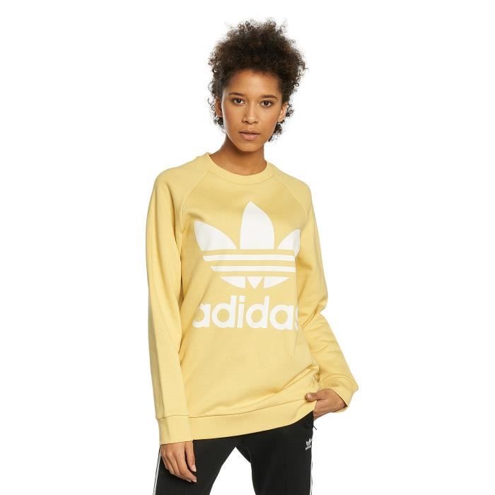 pull adidas jaune femme