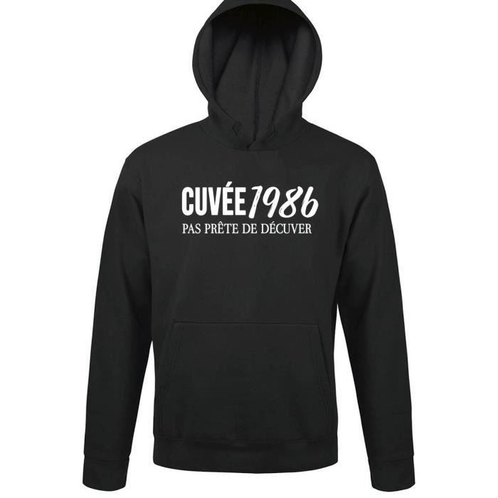 Sweat A Capuche Humour Anniversaire Unisexe Cuvee 1986 Pas Prete De Decuver Sweat Alcool Fun Et Drole Unisex Imprime En France Bleu Achat Vente Sweatshirt Cdiscount