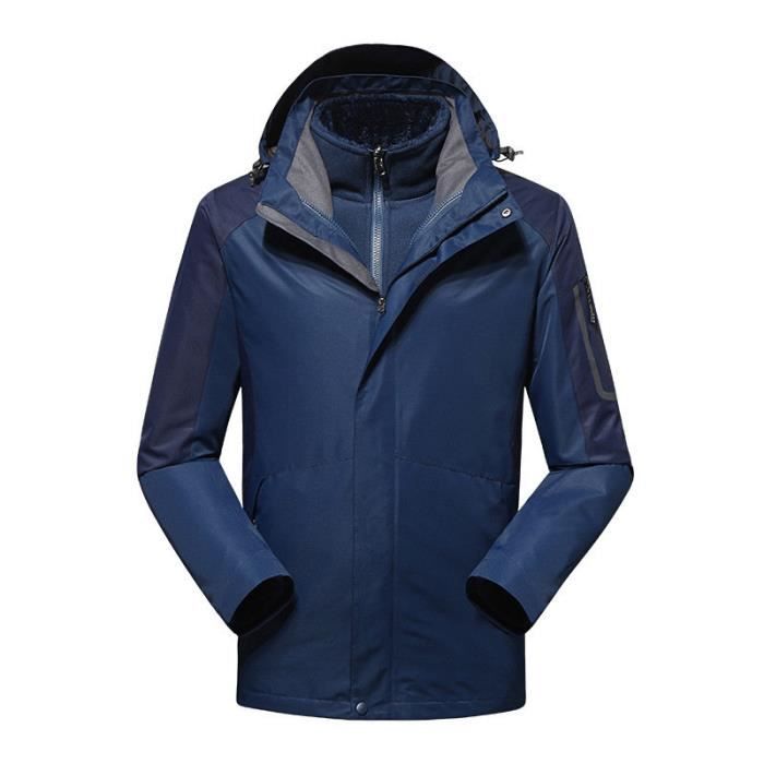 Veste Imperm able de Montagne Homme Capuche Manteau Hiver