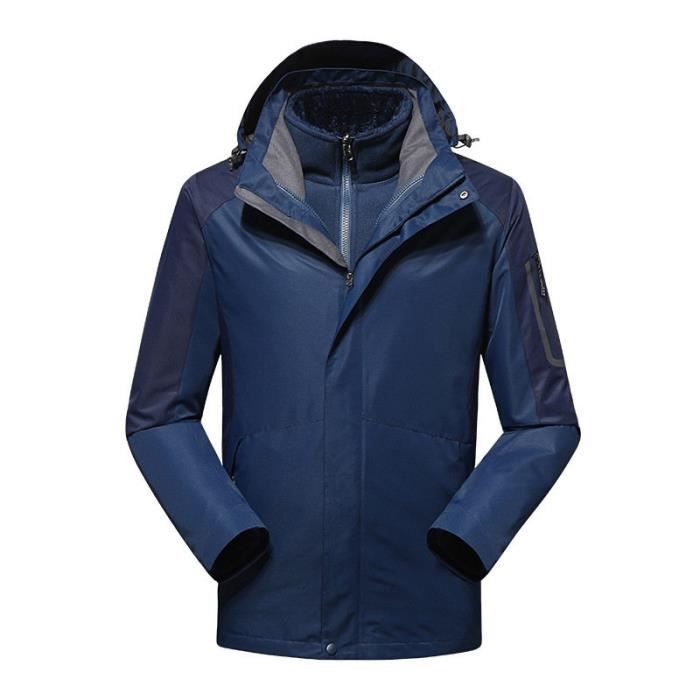 Veste De Sport À Capuche Doublée De Polaire Pour Homme Avec Couleur  Contrastante, Mode en ligne