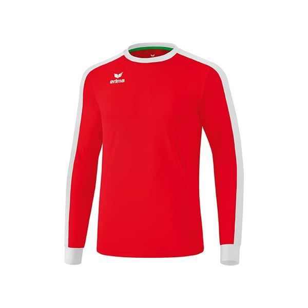 Maillot junior de football ERIMA Leeds manches longues - blanc/rouge