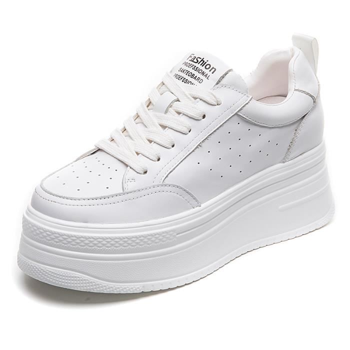 baskets blanches fille