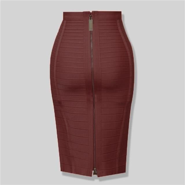Jupe femme - crayon taille haute pour de bureau - FRJSBl Black