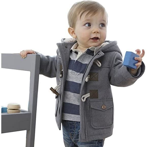 MANTEAU BEBE GARCON GRIS FINA EJERIQUE