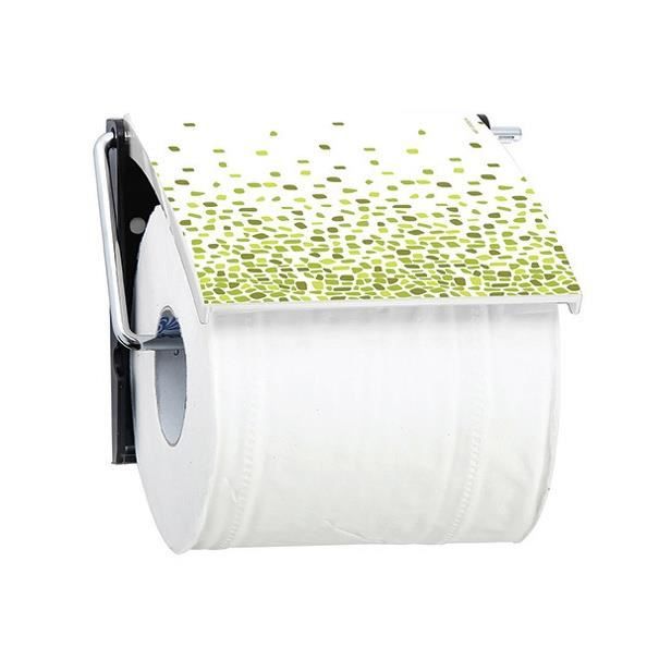 MSV Porte Rouleau Papier WC Mural PS & Acier Chromé Rouge - Accessoire Salle De Bain Élégant
