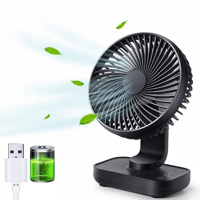 Ventilateur de Bureau USB silencieux 4 Vitesses Ventilateur de Table