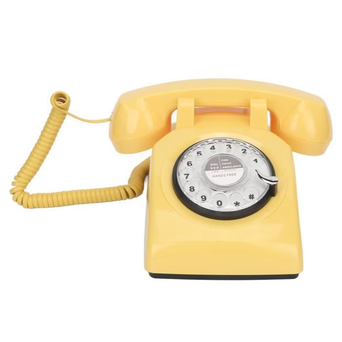 Téléphone Antique À Disque Rotatif En Laiton Style Rétro Décor Vintage