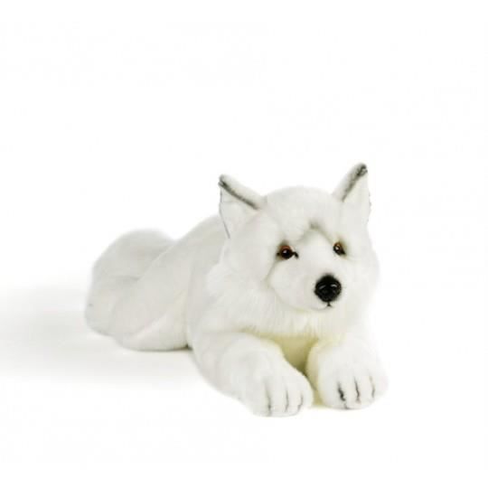 Peluche loup blanc 45cm Cdiscount Jeux Jouets