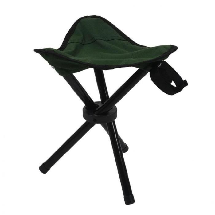 Tabouret Pliable Extérieur Portable - Toile Résistante, 100 Kg Charge Max | Camping, Pêche, Randonnée