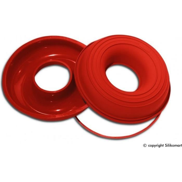Silikomart PETIT-FOURS Silikonform – 15 Vertiefungen, Ø 40 Mm, Rot, Hitzebeständig Bis 230°C