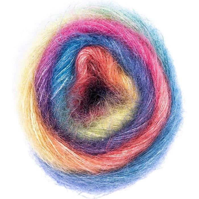 Rico Essentials Super Kid Mohair Loves Silk Fb. 035 Pelote De Laine Mohair Et Soie Pour Tricot Et Crochet Violet Pastel Taille D'aiguille 4,5 Mm