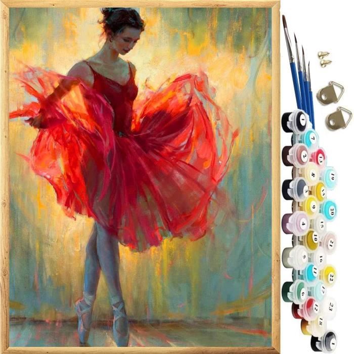 Kit Peinture Par Numéros Maysurban - Toile 40x50cm Avec Peintures Acryliques - Pour Adultes Et Enfants