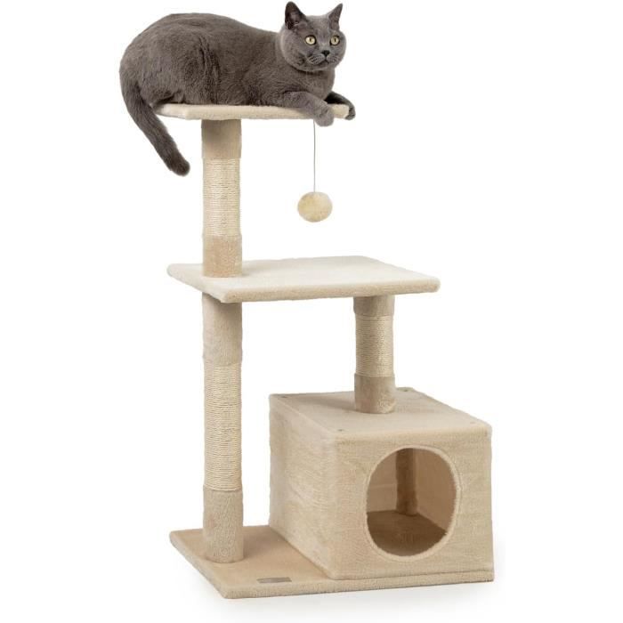 Meilleurs prix pour lionto Arbre à Chat Arbre à Grimper griffoir pour Chat Hauteur 85 cm, Beige11