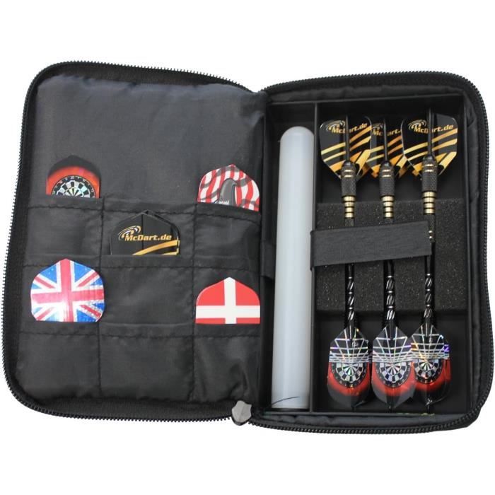 Sac De Transport Pour Fléchettes - Étui De Protection Rembourré Pour 6 Fléchettes, Vols Et Accessoires - Idéal Tournois Et Voyage