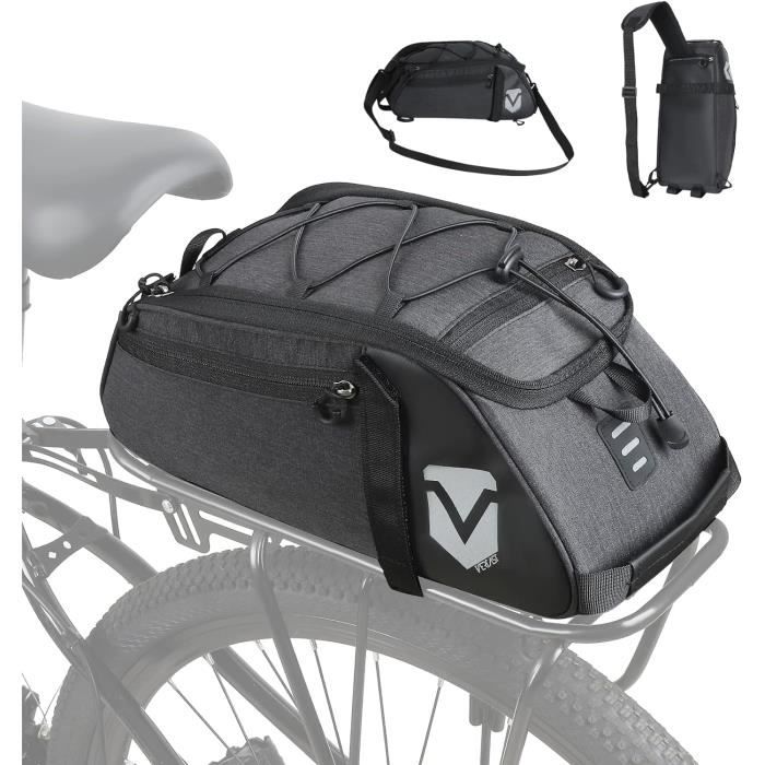Sacoche Arrière Vélo – Porte-bagages – Avec Housse De Pluie – Noir – étanche