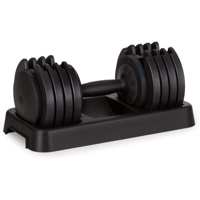 Haltères Réglables 40 Kg 4 En 1, Tige Ergonomique, Sécurité Renforcée