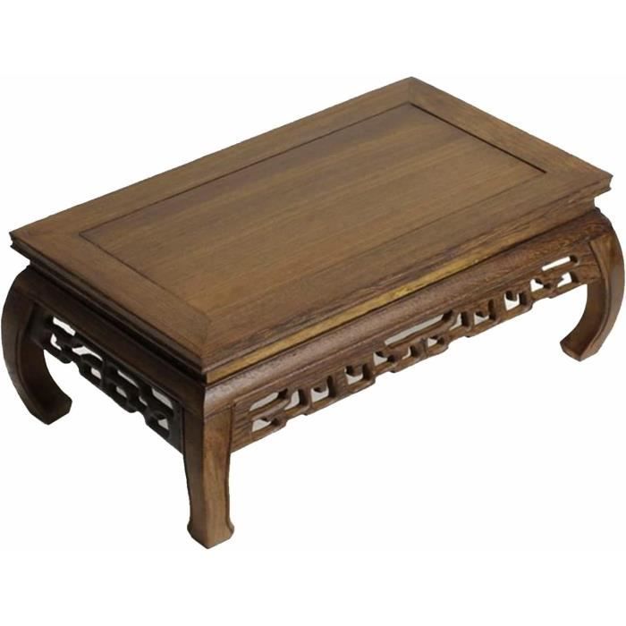 table de méditation en bois naturel table d'autel de méditation de style oriental gravure ajourée la table basse peut être pl[h975]