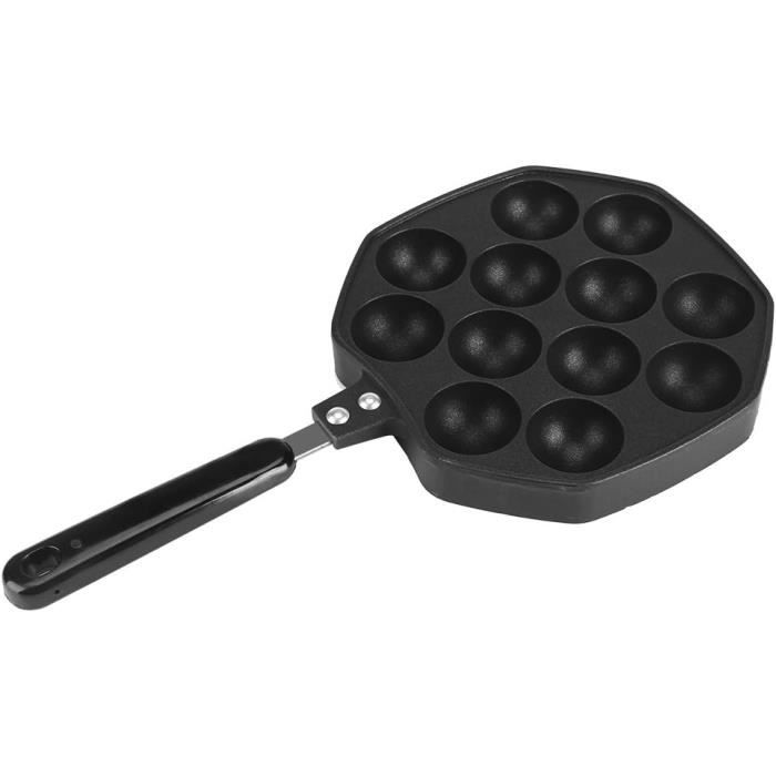 Moule à Takoyaki 12 Trous Avec Aiguille Et Pinceau | Antiadhésif Téflon Pour Cuisine Maison - 13