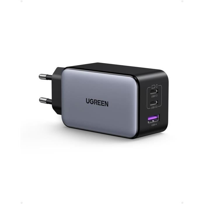 UGREEN Nexode 65W Caricatore GaN Infinity – 3 Porte USB-C E 1 USB-A, Ricarica Veloce Per MacBook, IPhone, Galaxy, IPad, Steam Deck