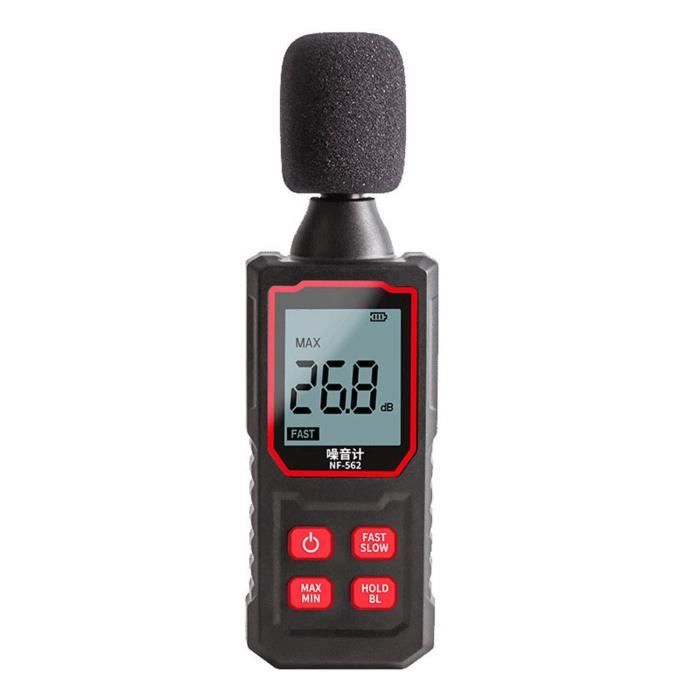 Décibelmètre Numérique - Sonomètre 30-130 DB Avec Buzzer, écran LCD, Microphone Haute Précision, Pour Mesure Du Bruit (maison, Travail)