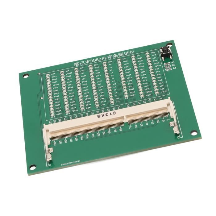 Testeur De Mémoire DDR4 Avec LED – Carte Diagnostic Pour PC Fixe – Alimentation USB-C Ou Pile