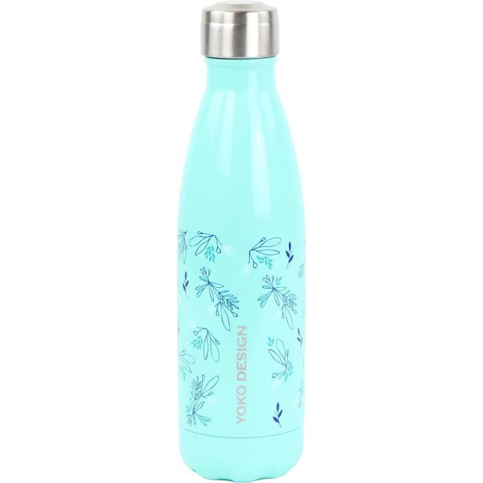 YOKO DESIGN - Bouteille isotherme de 500 ml au motif Primavera Bleu