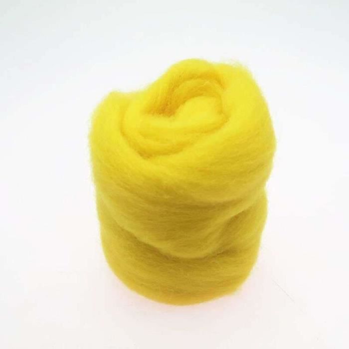Lot De 20 Perles/billes En Laine Feutrée - Diamètre 20mm (2cm), Couleur Jaune Clair, Neuf Pour Créations DIY