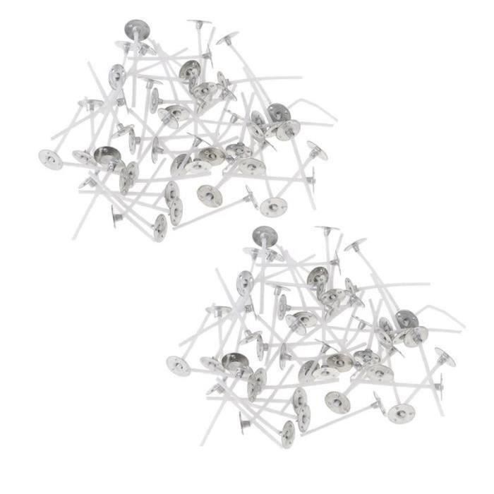 Bobine De Mèches Tressées En Coton Pour Bougies - 200 Pieds (60m) + 300 Pinces à Mèche - DIY