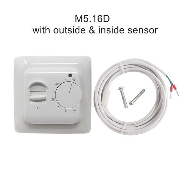 Thermomètre blanc 16A Type de chauffage électronique de