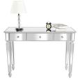 Table Console Coiffeuse de table miroir --- 3 tiroirs - 106*38*76.5cm-1