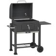 Barbecue à charbon - LANDMANN - Grille en acier émaillé - Surface de cuisson : 42 x 56 cm - Noir-1