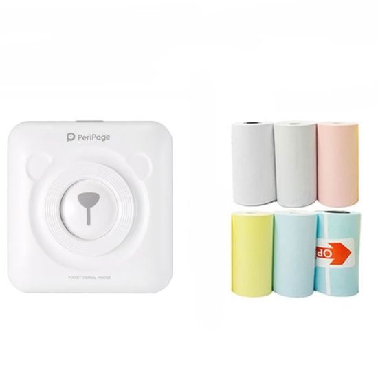 Wewoo - Peripage A6 Imprimante Bluetooth thermique de poche sans encre  portable (Blanc) - Imprimantes d'étiquettes - Rue du Commerce