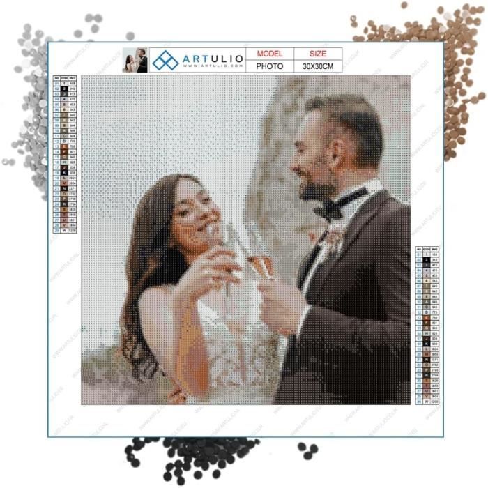 Puzzle Diamond Diamond Painting 3D DCIDBEI - Paesaggio 40x60cm Casa Dei Sogni Con Perline Rosa - Kit Completo Per Adulti E Bambini Quadro Perline Adesive