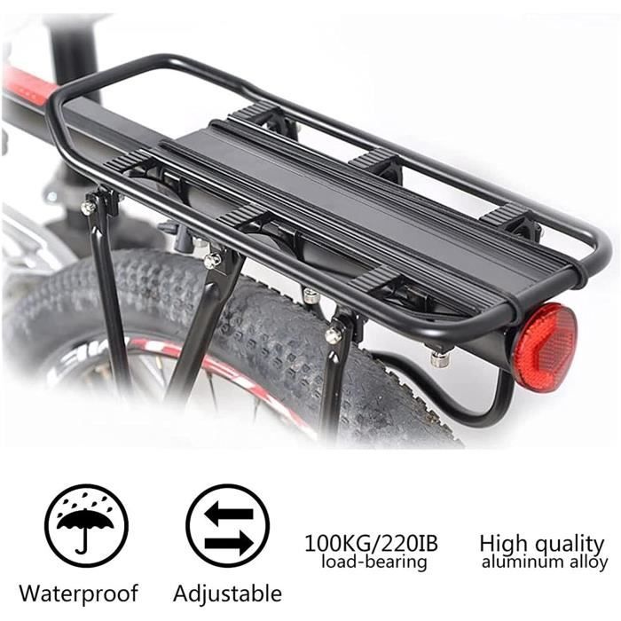 Porte-bagages Arrière Vélo En Alliage Aluminium - Support Réglable Pour Tige De Selle 22-32 Mm - Capacité 9 Kg - Installation Rapide Avec Clé L - Compatible VTT Et Vélos De Ville - 5