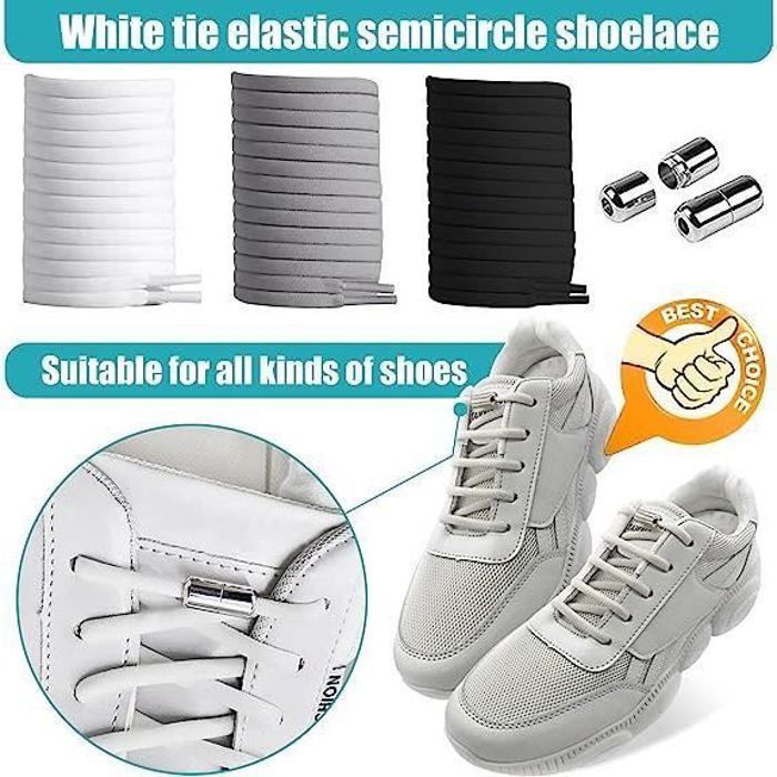 paires de lacets élastiques à nouer gratuits avec boucles de