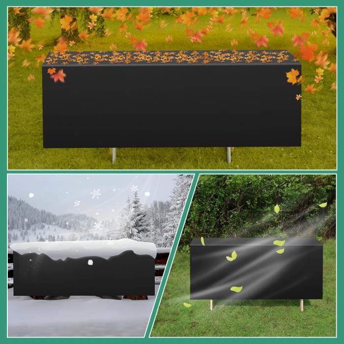 XDPBLM Housse Table De Jardin - 400x200x100cm(LxWxH) Rectangulaire 420D Tissu Oxford Housse Salon De Jardin Extérieur Bâche De Protection Étanche Imperméable Résistance Au Vent Anti-UV