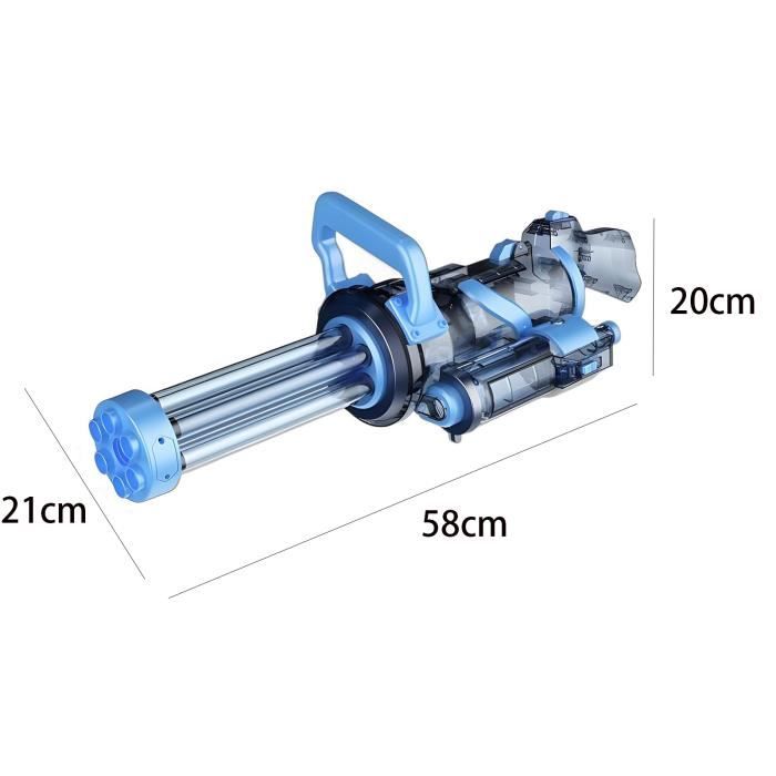 Pistolet à Eau Électrique Gatling Double Baril AXFSHJD Avec Lumière LED Et Sac à Dos - Idéal Pour Adultes Et Enfants