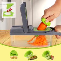 Mandoline Multifonction 26 En 1 Nuo Desire - Coupe-Légumes Manuel Professionnel Avec 12 Lames Réglables Pour Trancher, Râper Et Couper En Dés