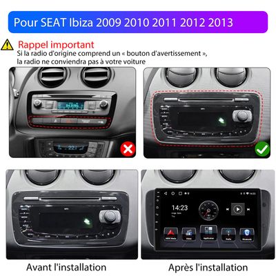 Hikity Autoradio 9 Pollici Per Ford Fiesta MK6 (2009-2016) – 8 Core 4G+64G, Wireless Carplay/Android Auto, GPS, 32EQ, WiFi, Telecamera Posteriore Inclusa
