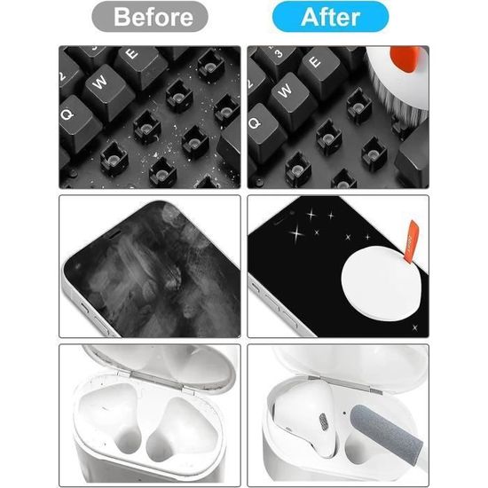 Kit Nettoyage Clavier 20 En 1 - Brosse Multifonction Pour Ordinateur, Airpods, Écouteurs Et Écrans