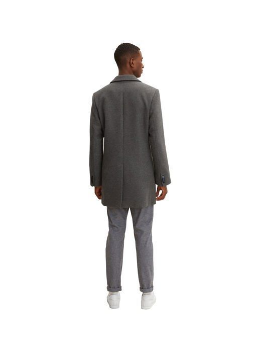 TOM TAILOR Manteau En Laine Homme - Manteau Court Classique Chaud Regular Fit