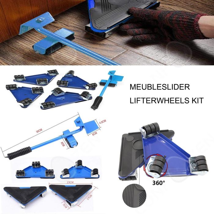 Kit De 2 Roulettes Fixes 160 Mm - Charge Max 300 Kg - Pour Meubles Lourds - WilTec